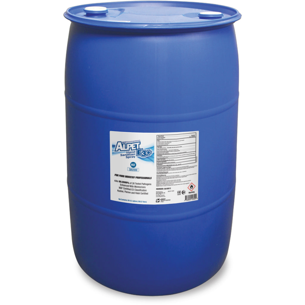 Alpet E3 Plus Hand Sanitizer Spray 50 gallon drum
